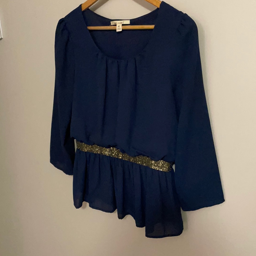 Sequin Sinched Blouse